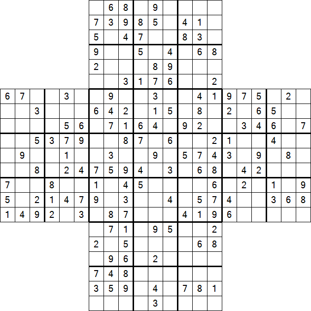 Cross Sudoku - Medio