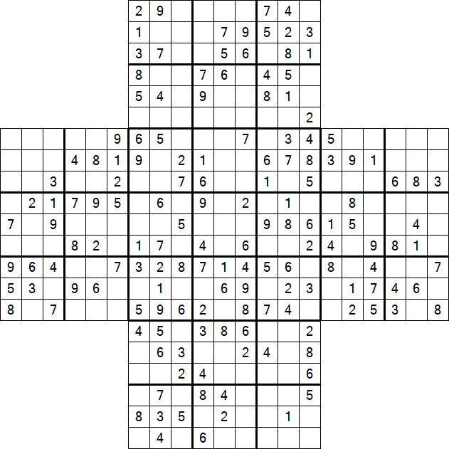 Cross Sudoku - Medium