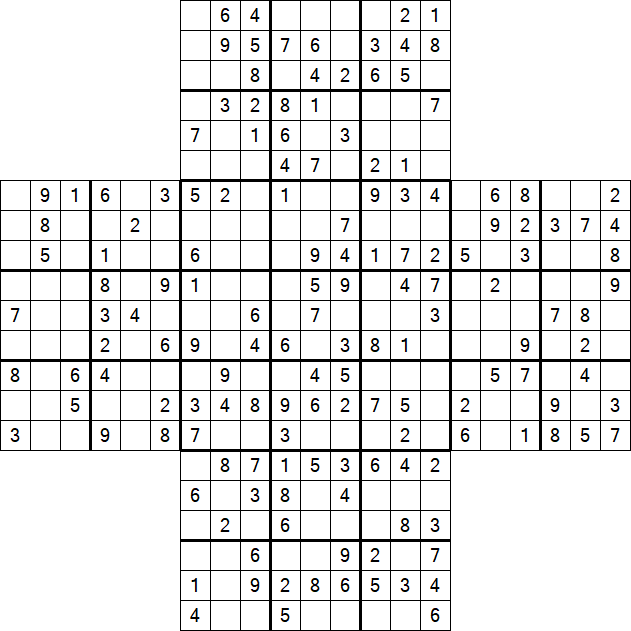 Cross Sudoku - Medium