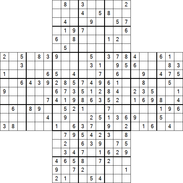 Cross Sudoku - Medium