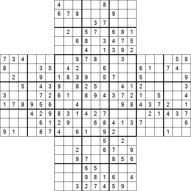 Cross Sudoku - Medium