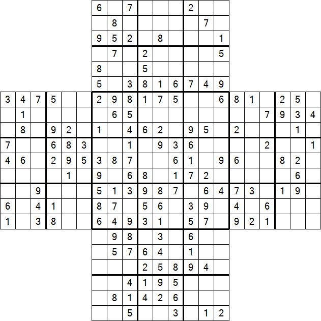 Cross Sudoku - Medium