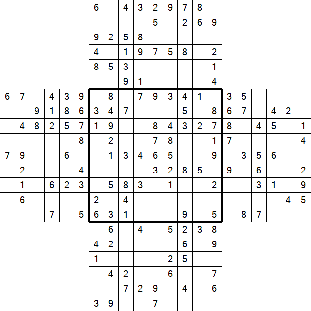 Cross Sudoku - Medio