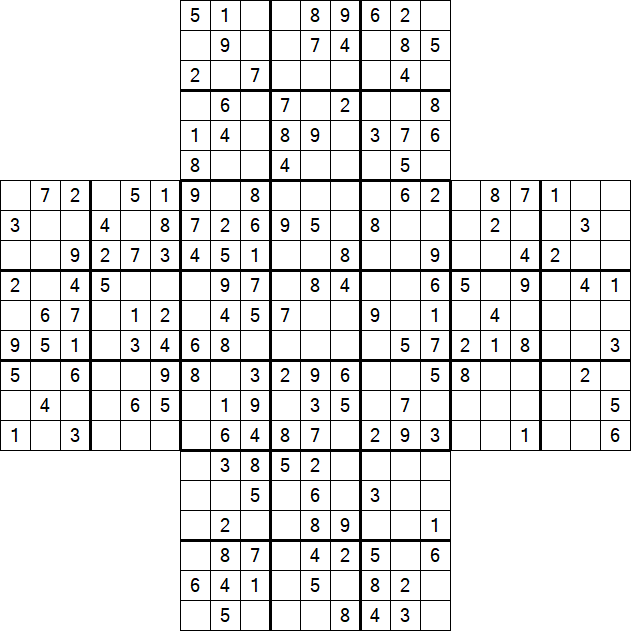 Cross Sudoku - Mittel