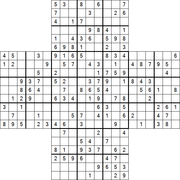Cross Sudoku - Mittel