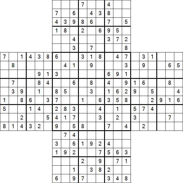 Cross Sudoku - Mittel