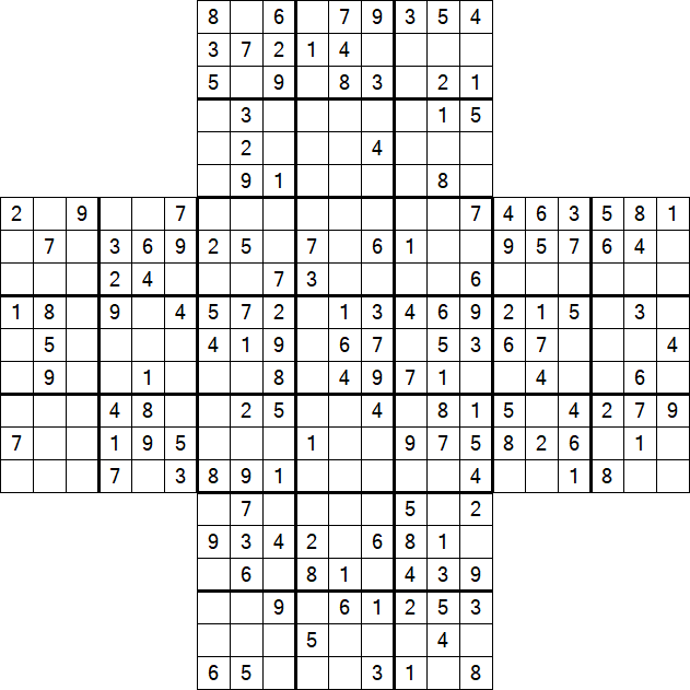 Cross Sudoku - Mittel