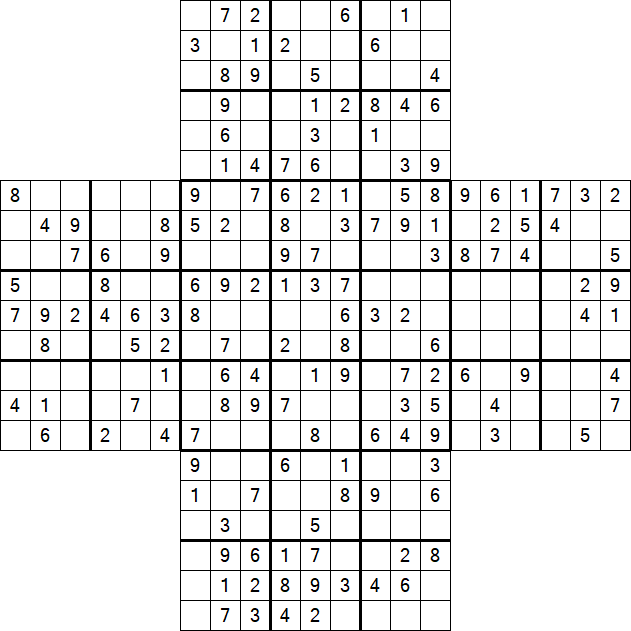 Cross Sudoku - Mittel