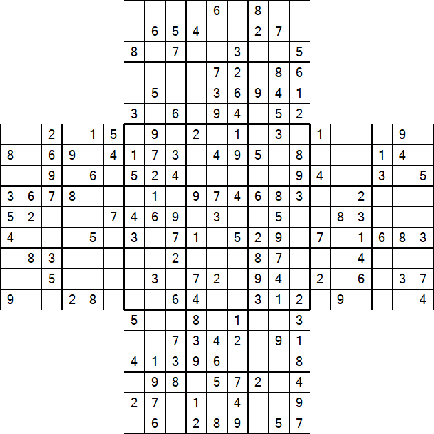 Cross Sudoku - Mittel