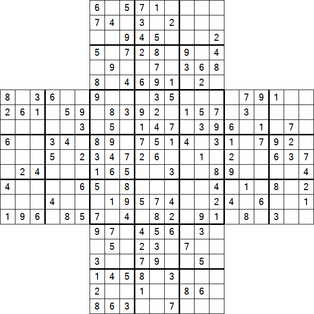 Cross Sudoku - Mittel