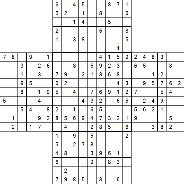 Cross Sudoku - Mittel