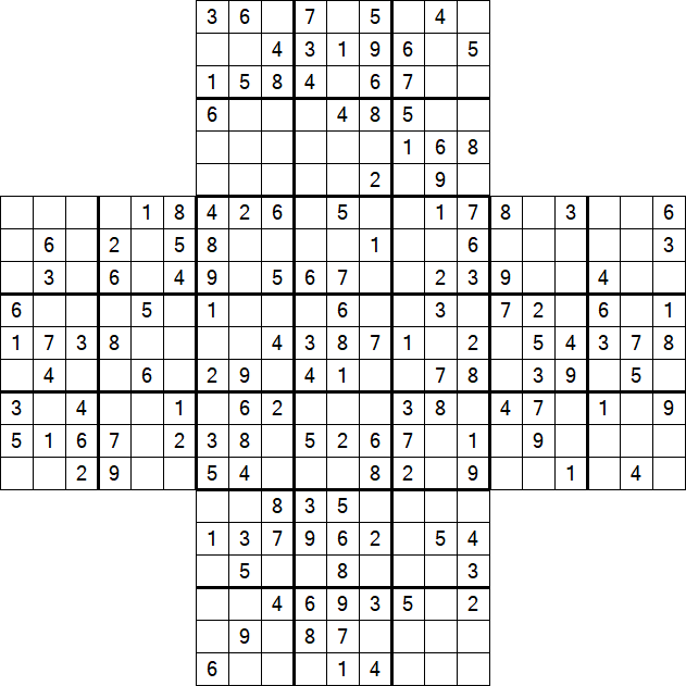 Cross Sudoku - Mittel