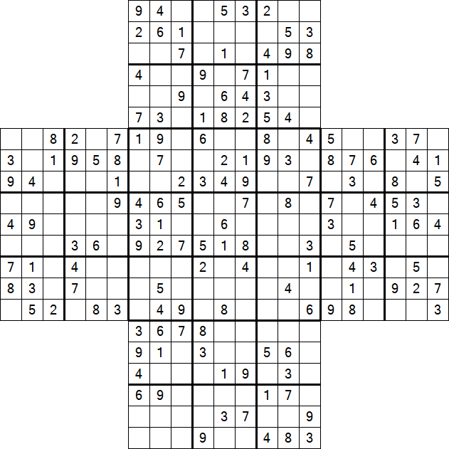 Cross Sudoku - Mittel