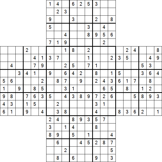 Cross Sudoku - Mittel