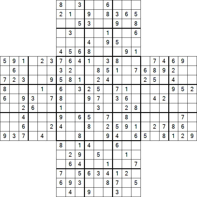 Cross Sudoku - Mittel