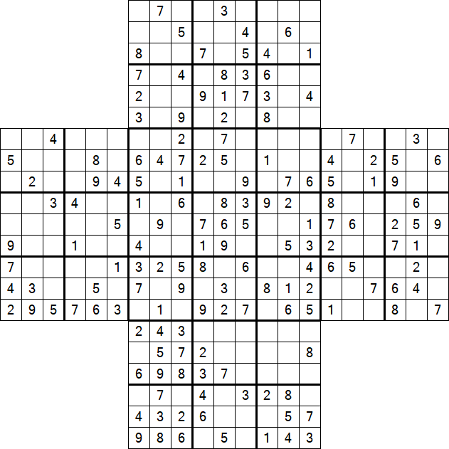 Cross Sudoku - Mittel