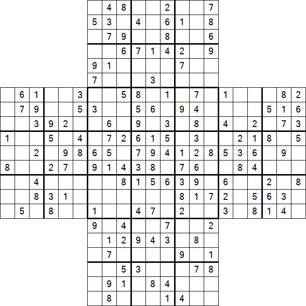 Cross Sudoku - Mittel