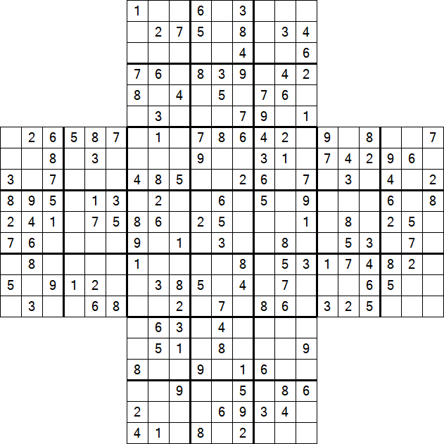 Cross Sudoku - Mittel
