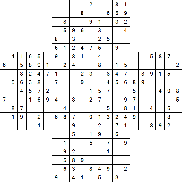 Cross Sudoku - Mittel