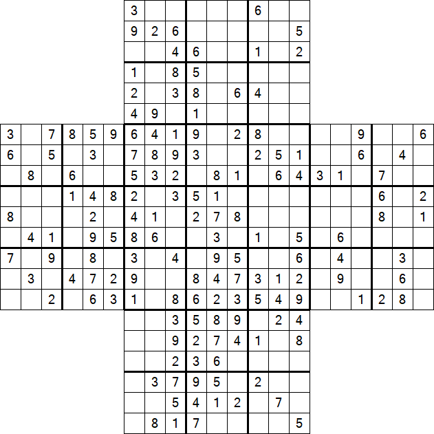 Cross Sudoku - Mittel