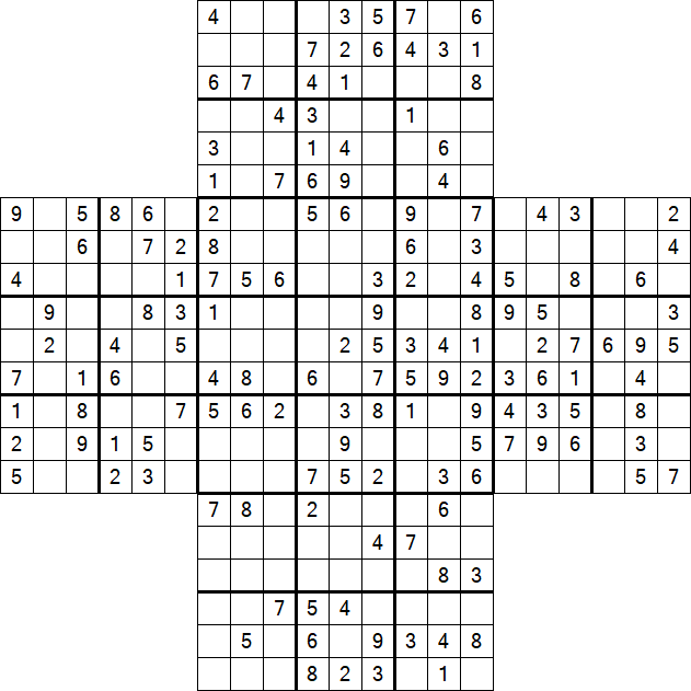 Cross Sudoku - Mittel