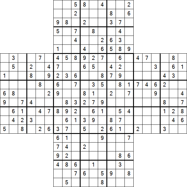 Cross Sudoku - Mittel