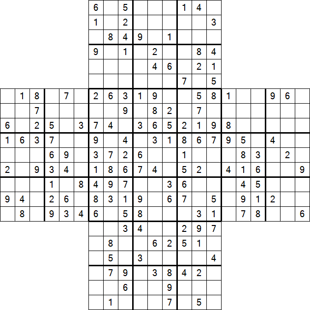 Cross Sudoku - Mittel