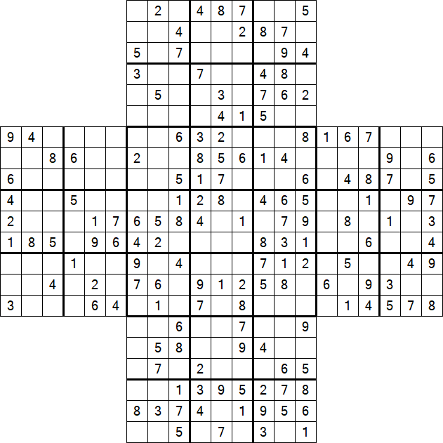 Cross Sudoku - Mittel