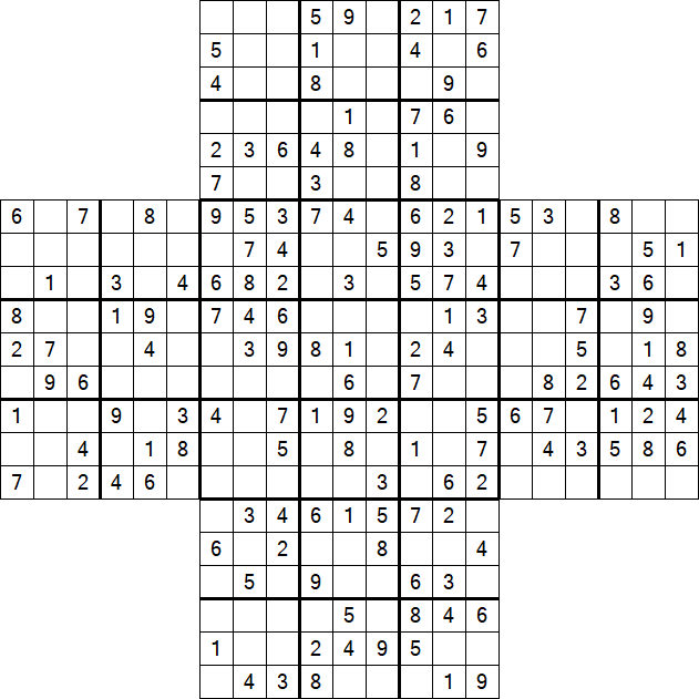 Cross Sudoku - Mittel