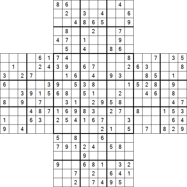 Cross Sudoku - Mittel