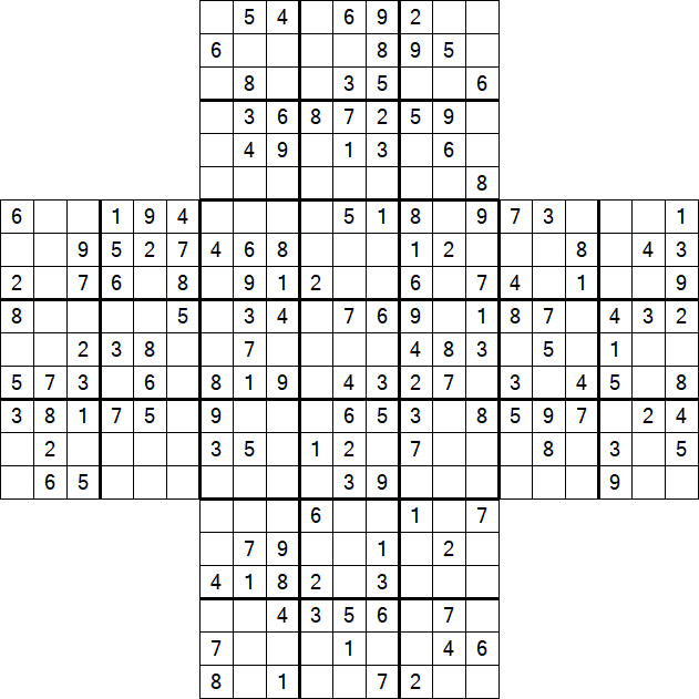 Cross Sudoku - Mittel