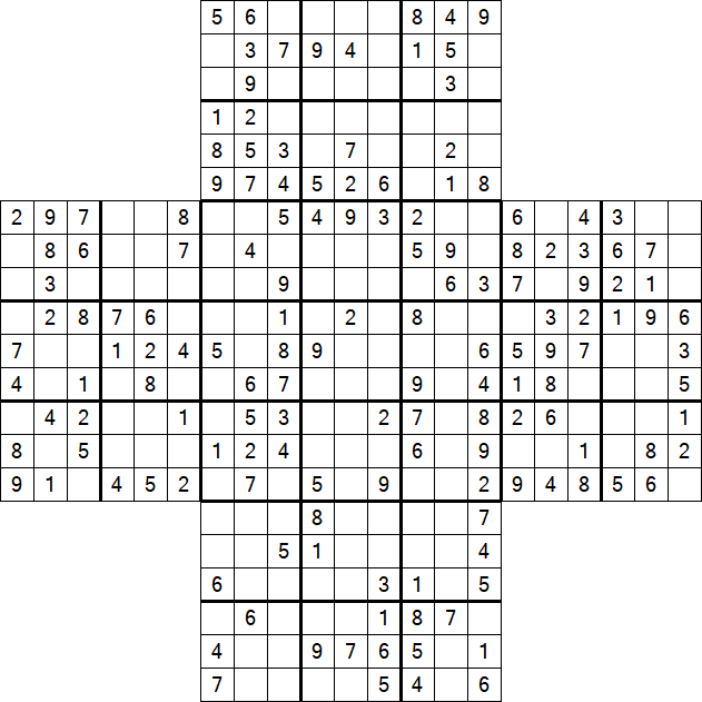 Cross Sudoku - Mittel