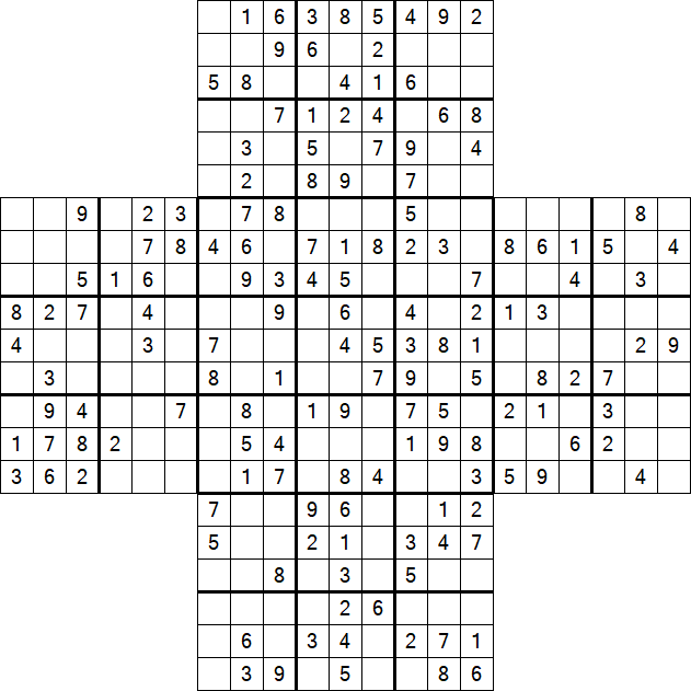 Cross Sudoku - Mittel