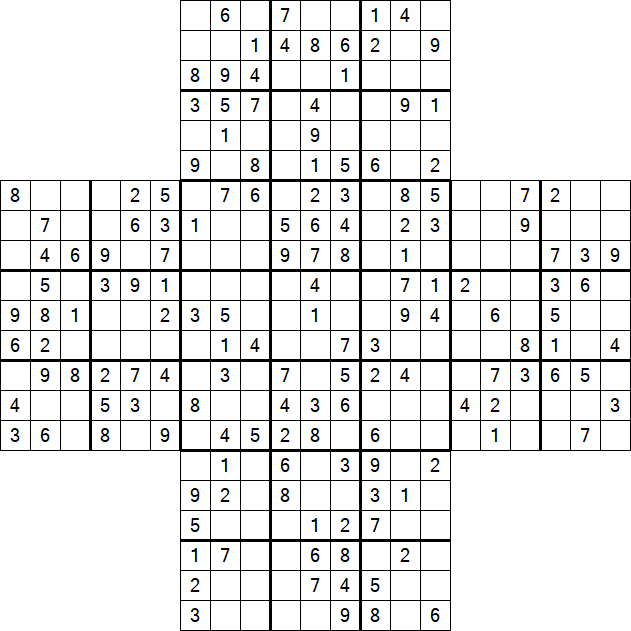 Cross Sudoku - Mittel