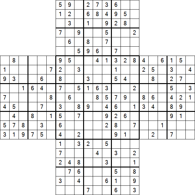 Cross Sudoku - Medium