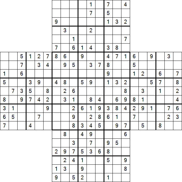 Cross Sudoku - Medium