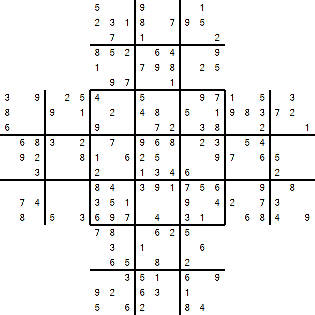 Cross Sudoku - Medium