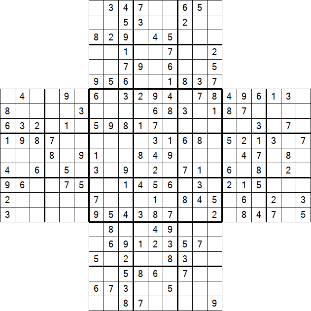 Cross Sudoku - Medium
