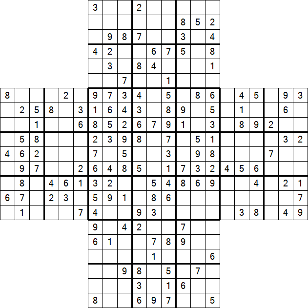 Cross Sudoku - Medium