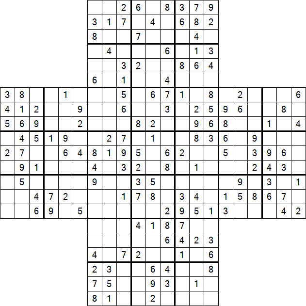Cross Sudoku - Medium