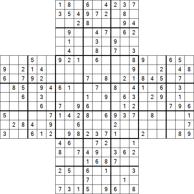 Cross Sudoku - Medium