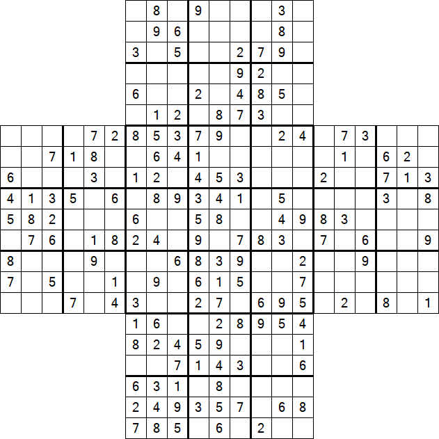 Cross Sudoku - Medium