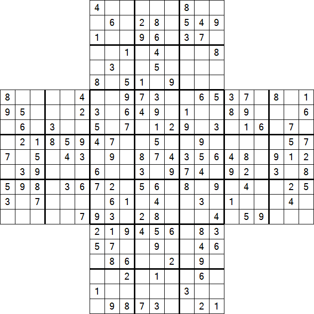 Cross Sudoku - Medium