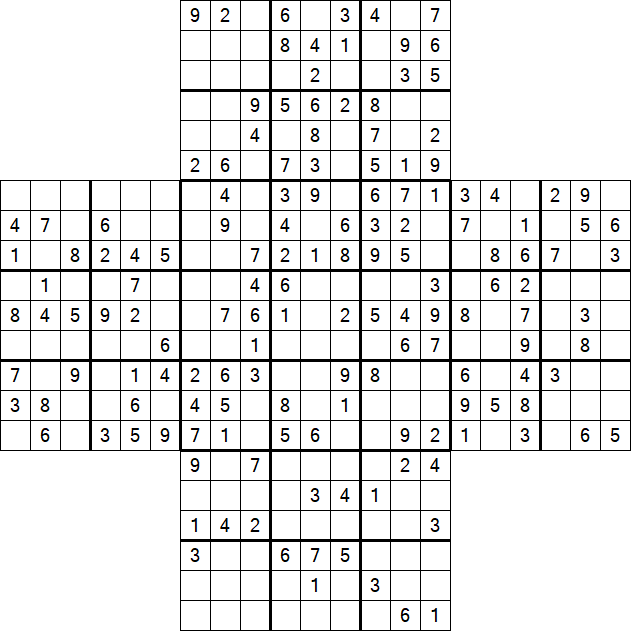 Cross Sudoku - Medium