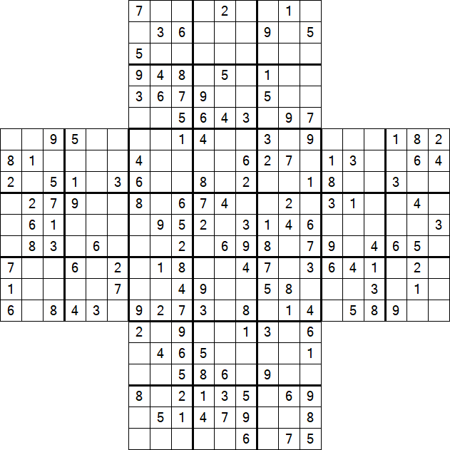 Cross Sudoku - Medium