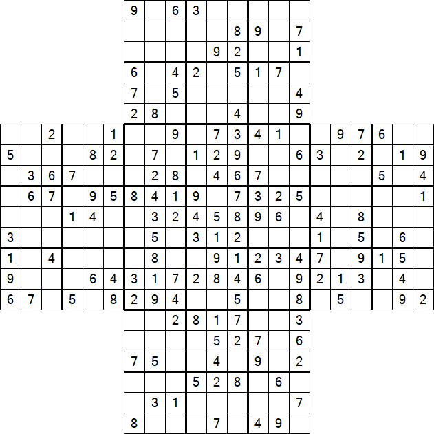 Cross Sudoku - Medium