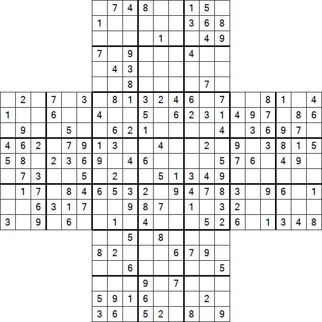 Cross Sudoku - Medium