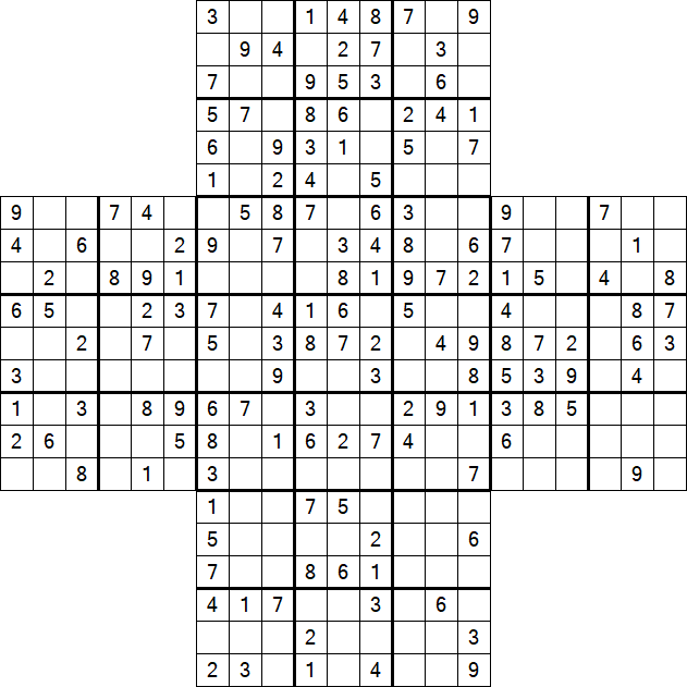 Cross Sudoku - Medium