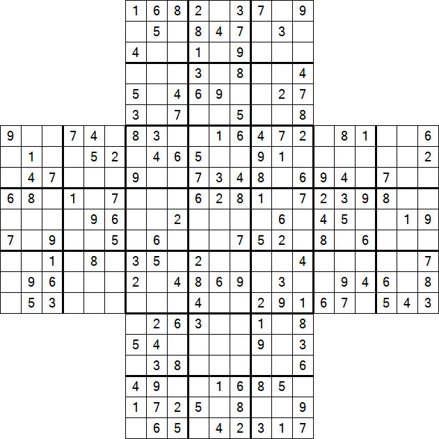 Cross Sudoku - Medium