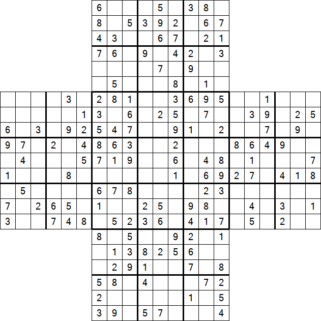 Cross Sudoku - Medium